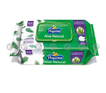 Pequeñin toallas humedas aloe paq.100 unid.