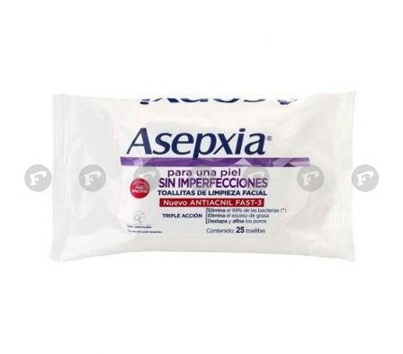 Asepxia toallita demaquillante 25 unidades