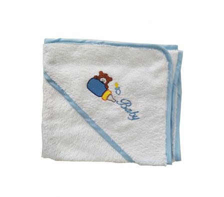 Zm toallita con capucha celeste ./.