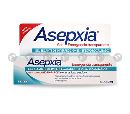 Asepxia gel emergencia transparente localizado 28 grs