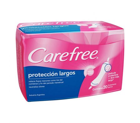 Care Free protector diario largos con perfume paq.20 unid.