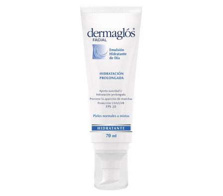 DERMAGLOS FAC. EMULS. HIDR. PROL. NORMAL A MIXTA CJ X 70 ML.