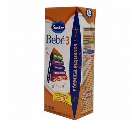SANCOR BEBE 3 LIQ. ENVASE X 200 ML.