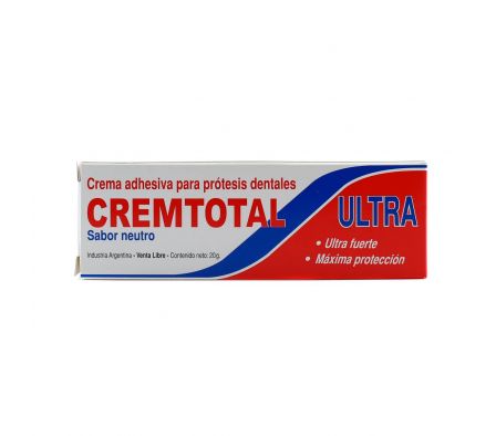 Cremtotal ultra sin sabor adhesiva p/protesis pomo20 gr.