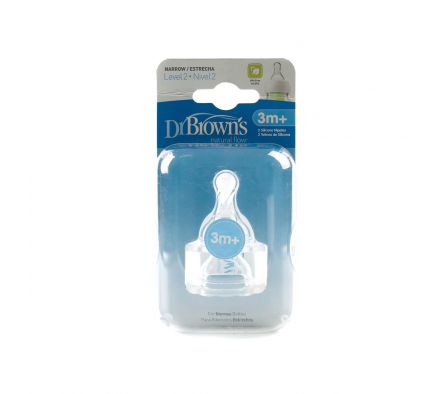 Dr.Browns tetina standart n°2 +3 blister2 unid.