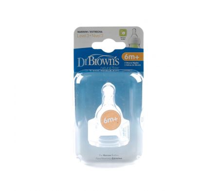 Dr.Browns tetina standart n°3 +6 blister2 unid.