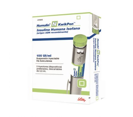 HUMULIN N KWIKPEN INYECTOR PRELL. CJ X 5 DOSIS