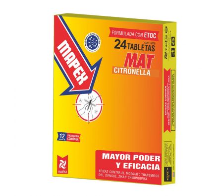 MAPEX TABLETA C/ CITRONELLA CJ X 24 UNID.