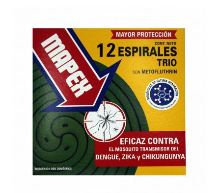 ESPIRALES MAPEX TRILLIZAS CJ X 12 UNIDADES