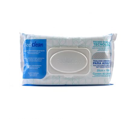 FEEL CLEAN TOALLAS HUMEDAS ADULTOS BOLSA X 40 UNID.