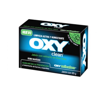 OXY CLEAN JABON ALOE CJ X 90 GR.