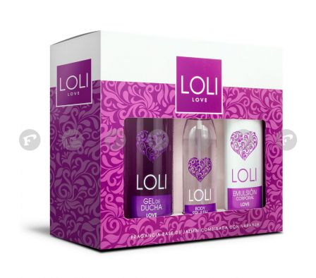 LOLI  ESTUCHE X 3 LOVE (BODY SPLASH +EMULSIO +GEL)