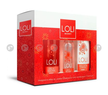 LOLI  ESTUCHE X 3 MERRY(BODY SPLASH +EMULSIO +GEL)