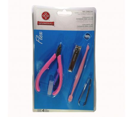 MUNDIAL FLEX KIT PARA UÑAS X 4 PZAS 154-FL