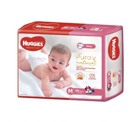 huggies natcare med super ellas x 68 unid