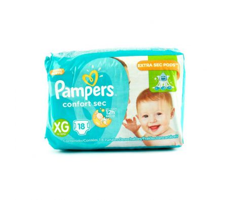 Pampers confort sec verde extra grande x 18 unid.