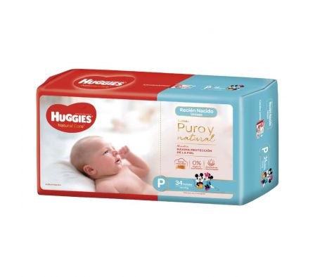 huggies natcare pequeño mega ellos/ellas x 34 unid ./.