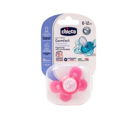 Chicco chupete comfort rosa silic 6m+ unid.