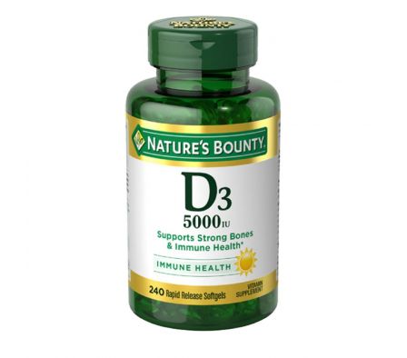 VIT. D3 5000 IU NATURES BOUNTY FR. X 240 CÁPS. BLANDAS