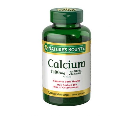 CALCIUM 1200 MG. C/ VIT. D NATURES BOUNTY FR. X 120 CÁPS.
