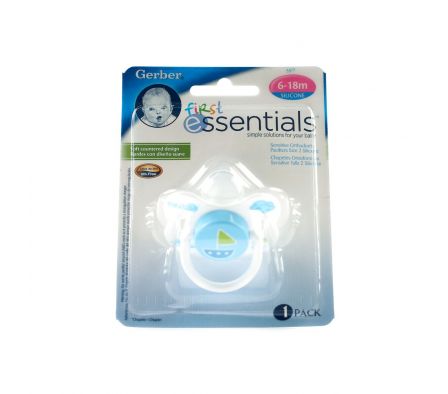 Gerber chupete sensitive ortondico siliconado t2 celeste