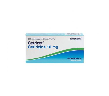 CETRIZET 10 MG. CJ X 30 COMP. REC.
