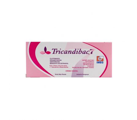 TRICANDIBAC 7 CREMA CON 7 APLICADORES POMO X 45 GR.