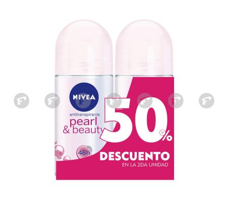 Nivea deo rolllon pearl & beuty 50% menos en el 2do *-