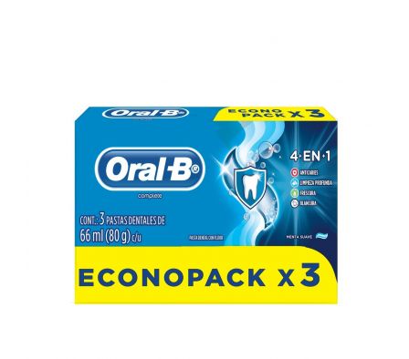 Oral b pasta complete 4 en 1 x 3 80 gramos