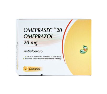 Omeprasec Omeprazol 20 mg - Caja de 7 cápsulas