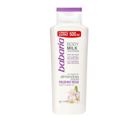 Babaria crema corporal piel seca con almendras 500 ml