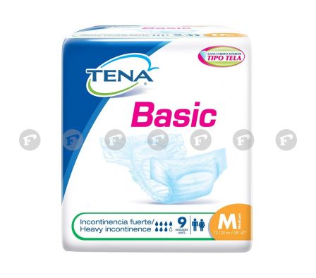TENA PAÑAL ADULTO BASIC TAM. MEDIANO X 9 UN.