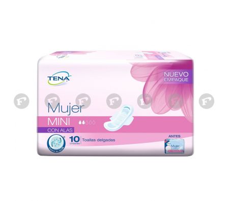 TENA MUJER TOALLA P/ INCONTINENCIA MEDIUM x 10 UN.
