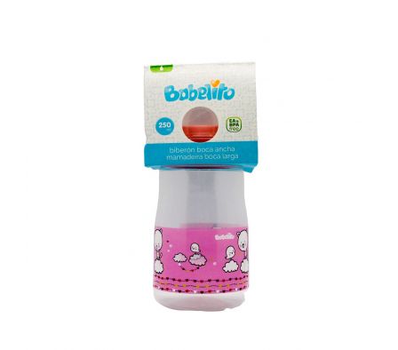 Babelito biberon boca ancha nº1 rosa r.6215 x 250ml