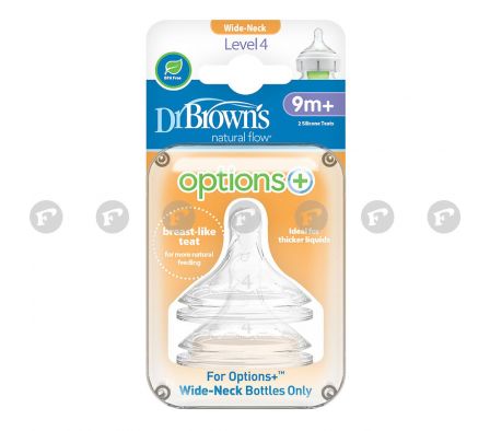 Dr.Browns tetina n4 x 2 boca ancha wn4201