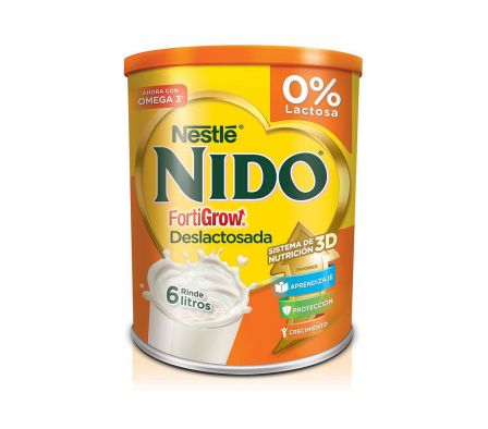 LECHE NIDO FORTIGROW DESLACTOSADA POLVO FR. X 800 GR.