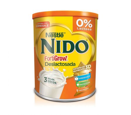 LECHE NIDO FORTIGROW DESLACTOSADA POLVO FR. X 400 GR.