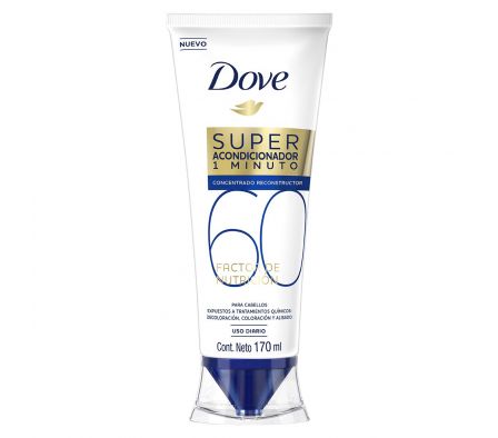 Dove super acondicionador 1 minuto factor 60nutricion 170 ml