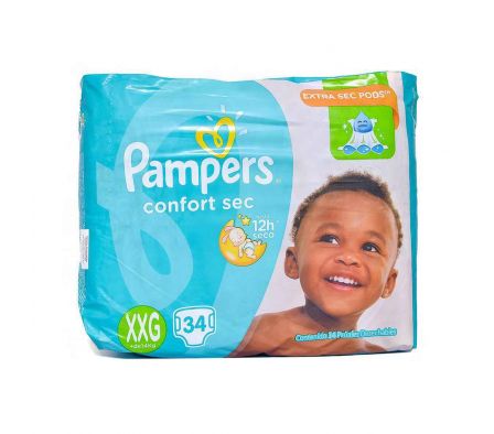 Pampers confort sec verde extra extra grande x 34 unid
