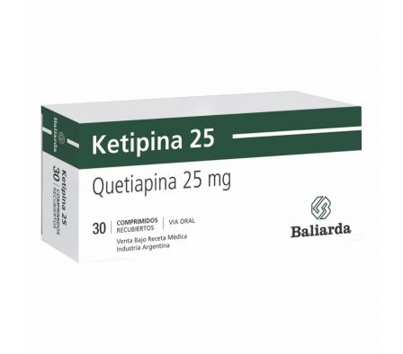 KETIPINA 25 MG. CJ X 30 COMP. REC