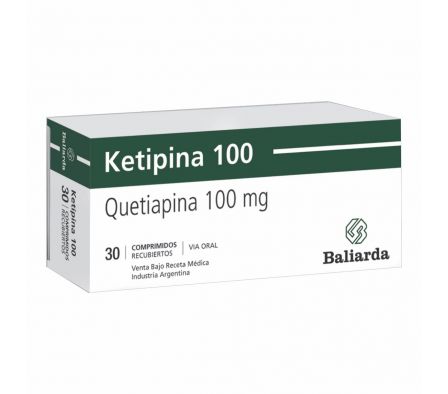 KETIPINA 100 MG. CJ X 30 COMP. REC