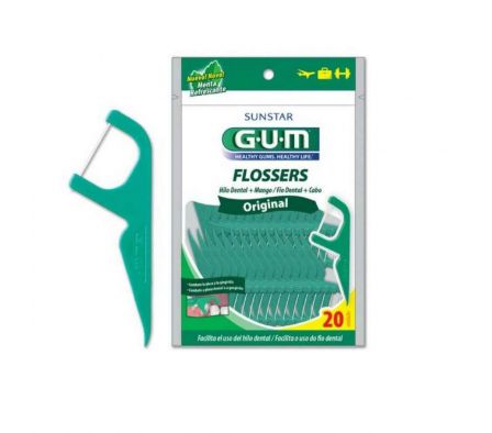 Gum flossers multiple action hilo dental menta 20 unidades