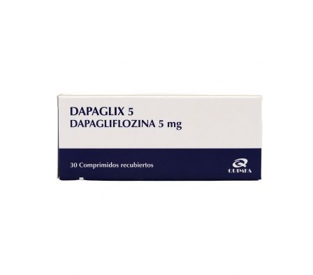 DAPAGLIX 5 MG. CJ X 30 COMP. REC.