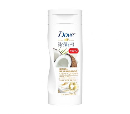Dove crema corporal coco/almendras restaurador x 200 ml