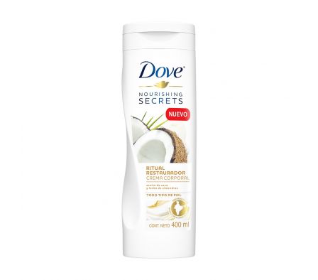 Dove crema corporal coco/almendras restaurador x 400 ml.