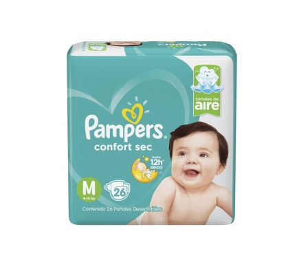 Pampers confort sec mediano 26 unid.