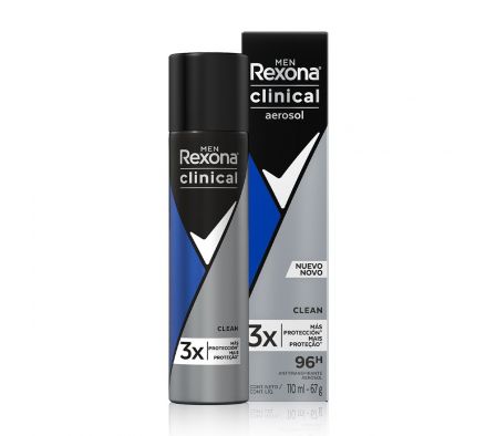 Rexona deo spray clinical clean men frasco x 110 ml.
