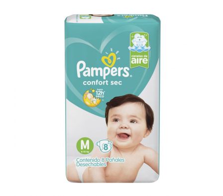 Pampers confort sec mediano 8 unid.