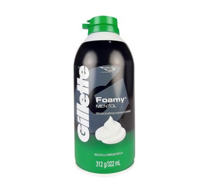 Gillette espuma foamy mentol 312 gramos./.