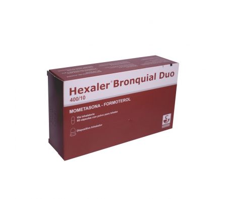 HEXALER BRONQUIAL DUO 400/10 CJ. X 60 CAPS. INHAL.